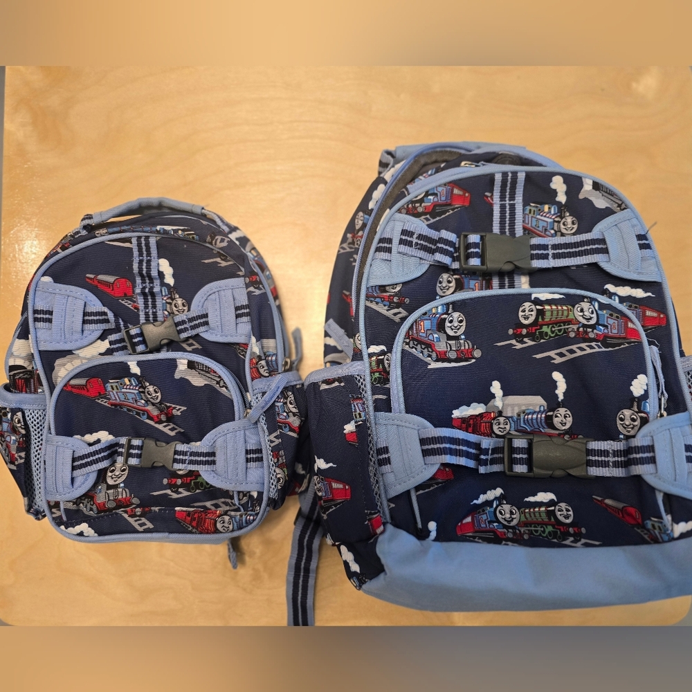 Pottery Barn Thomas & Friends Large & Mini Backpack Set